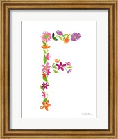 Framed Floral Alphabet Letter VI
