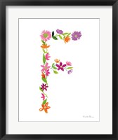 Framed Floral Alphabet Letter VI