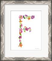 Framed Floral Alphabet Letter VI