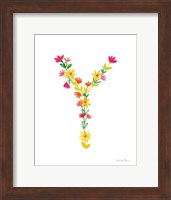 Framed Floral Alphabet Letter XXV