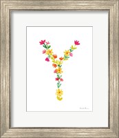 Framed Floral Alphabet Letter XXV