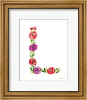 Framed Floral Alphabet Letter XII