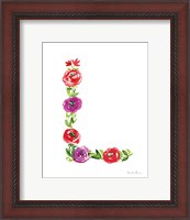 Framed Floral Alphabet Letter XII