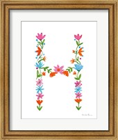 Framed Floral Alphabet Letter VIII