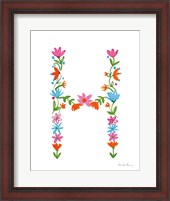 Framed Floral Alphabet Letter VIII