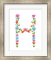 Framed Floral Alphabet Letter VIII