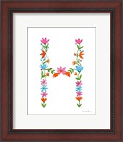 Framed Floral Alphabet Letter VIII