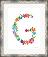 Framed Floral Alphabet Letter VII