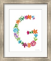 Framed Floral Alphabet Letter VII
