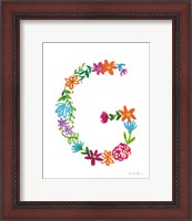 Framed Floral Alphabet Letter VII