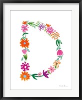 Framed Floral Alphabet Letter IV
