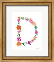 Framed Floral Alphabet Letter IV