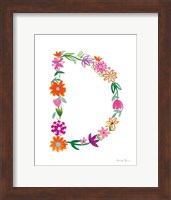 Framed Floral Alphabet Letter IV