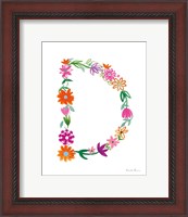 Framed Floral Alphabet Letter IV