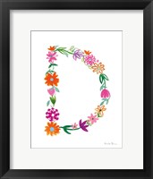 Framed Floral Alphabet Letter IV