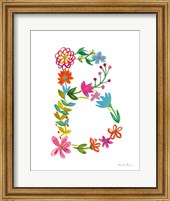 Framed Floral Alphabet Letter II