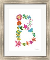Framed Floral Alphabet Letter II