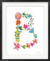 Framed Floral Alphabet Letter II