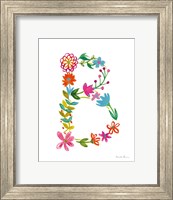 Framed Floral Alphabet Letter II