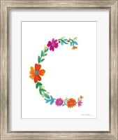 Framed Floral Alphabet Letter III