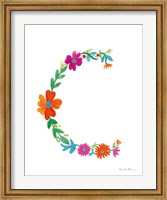 Framed Floral Alphabet Letter III
