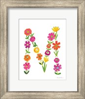 Framed Floral Alphabet Letter XIII