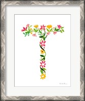 Framed Floral Alphabet Letter XX