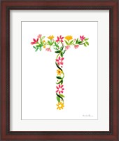 Framed Floral Alphabet Letter XX