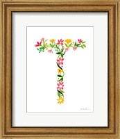 Framed Floral Alphabet Letter XX