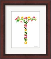 Framed Floral Alphabet Letter XX