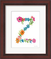 Framed Floral Alphabet Letter XXVI