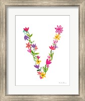 Framed Floral Alphabet Letter XXII