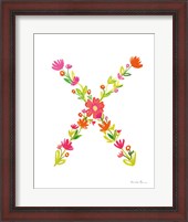 Framed Floral Alphabet Letter XXIV
