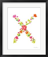 Framed Floral Alphabet Letter XXIV