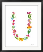 Framed Floral Alphabet Letter XXI