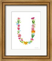 Framed Floral Alphabet Letter XXI