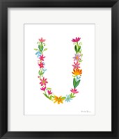 Framed Floral Alphabet Letter XXI