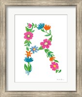 Framed Floral Alphabet Letter XVIII