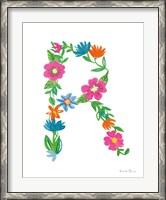 Framed Floral Alphabet Letter XVIII