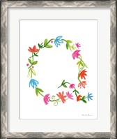 Framed Floral Alphabet Letter XVII