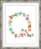 Framed Floral Alphabet Letter XVII