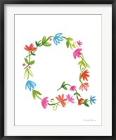 Framed Floral Alphabet Letter XVII