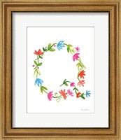 Framed Floral Alphabet Letter XVII