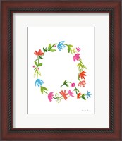 Framed Floral Alphabet Letter XVII