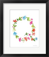 Framed Floral Alphabet Letter XVII