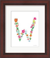 Framed Floral Alphabet Letter XXIII