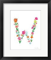 Framed Floral Alphabet Letter XXIII