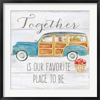 Framed Vintage Truck Sentiment II (blue)