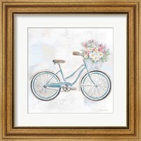 Framed Vintage Bike With Flower Basket I