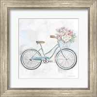 Framed Vintage Bike With Flower Basket I